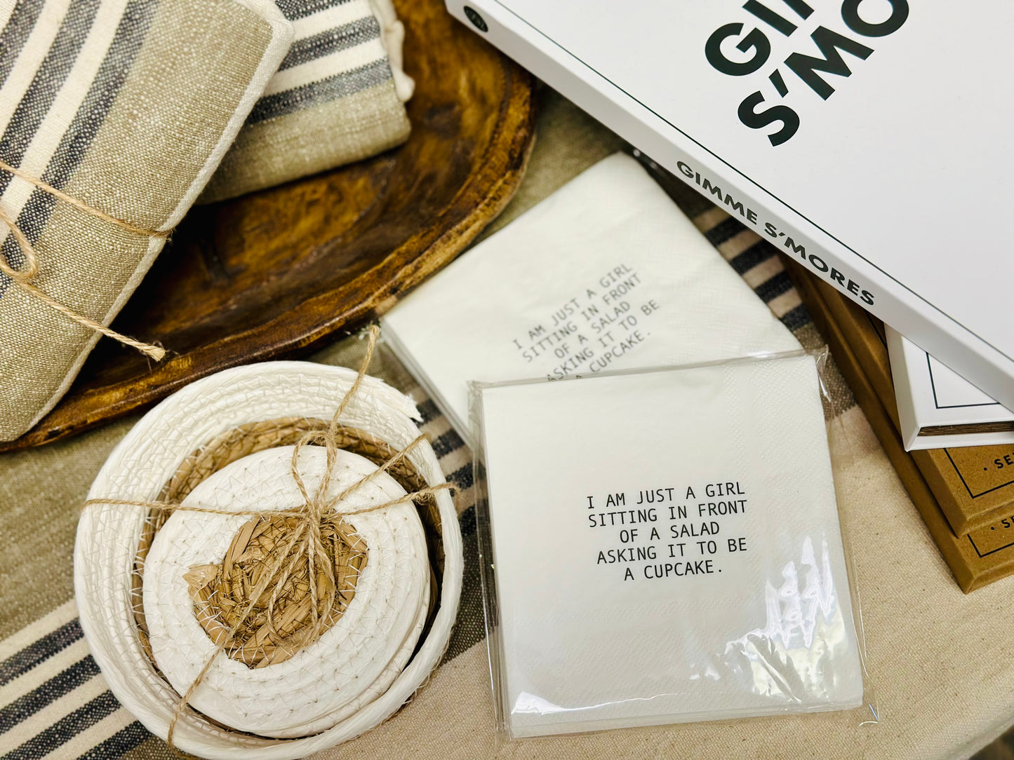 Just A Girl Cocktail Napkins