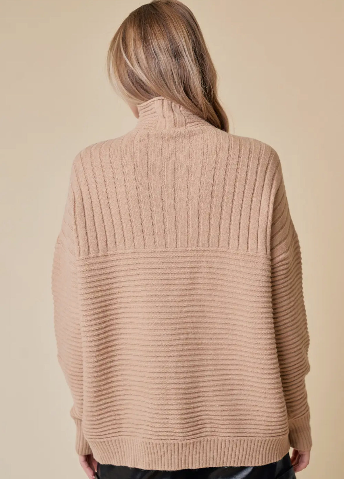 Camel Turtleneck Sweater