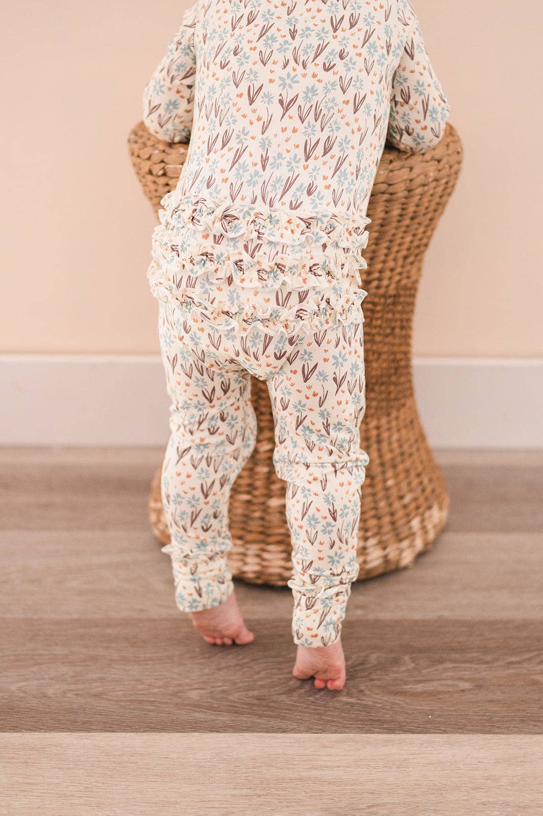 La La Floral Ruffle Zipper