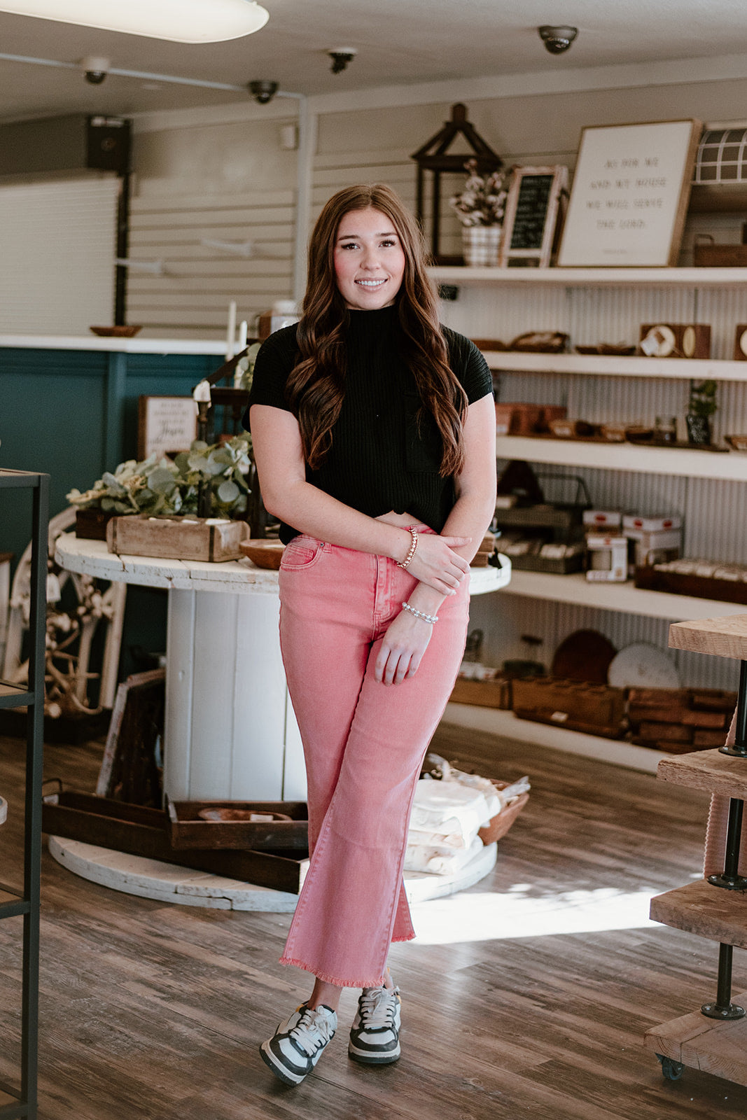 Black Pocket Short Sleeve Sweater