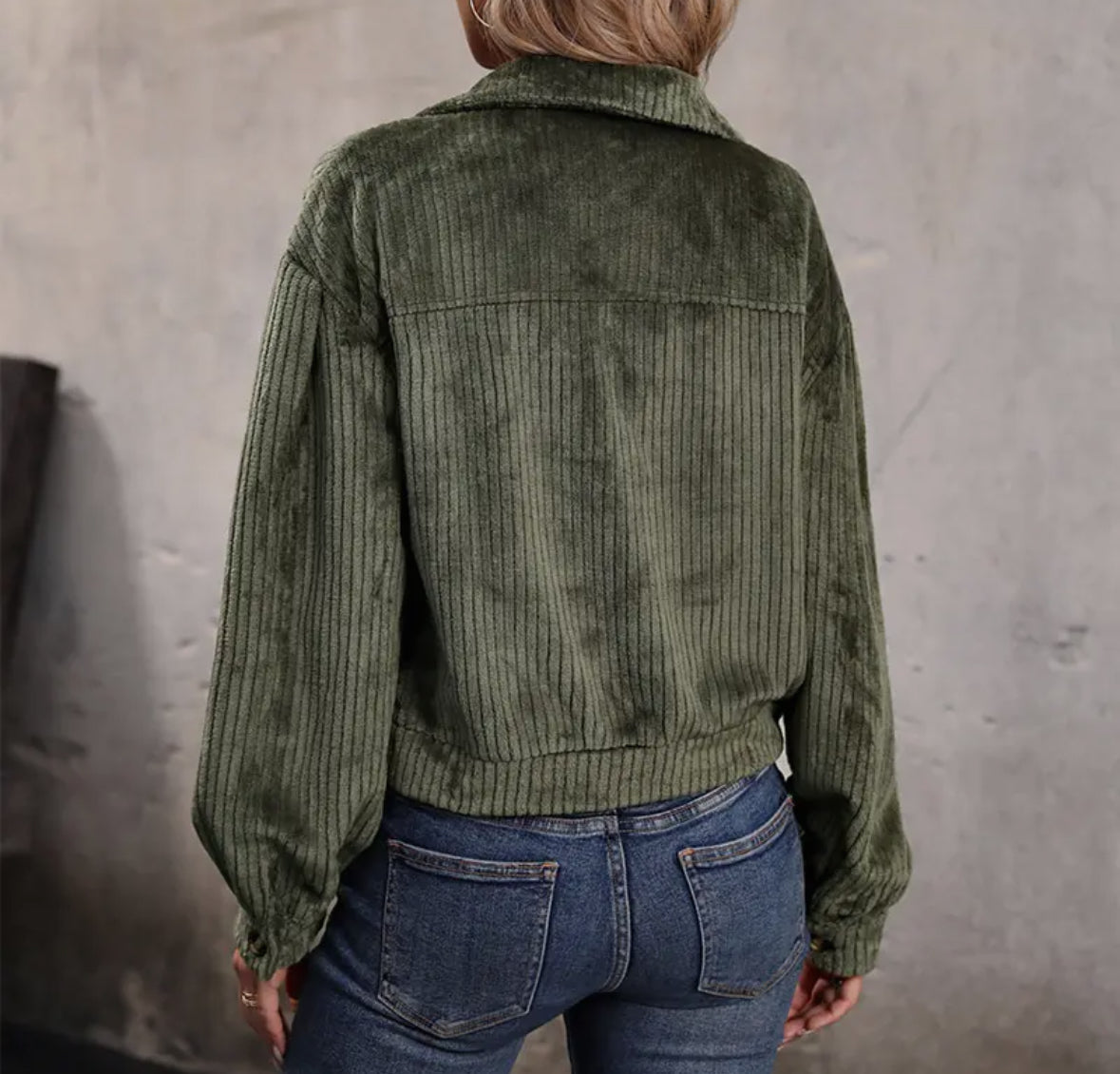 Army Green Plush Jacket