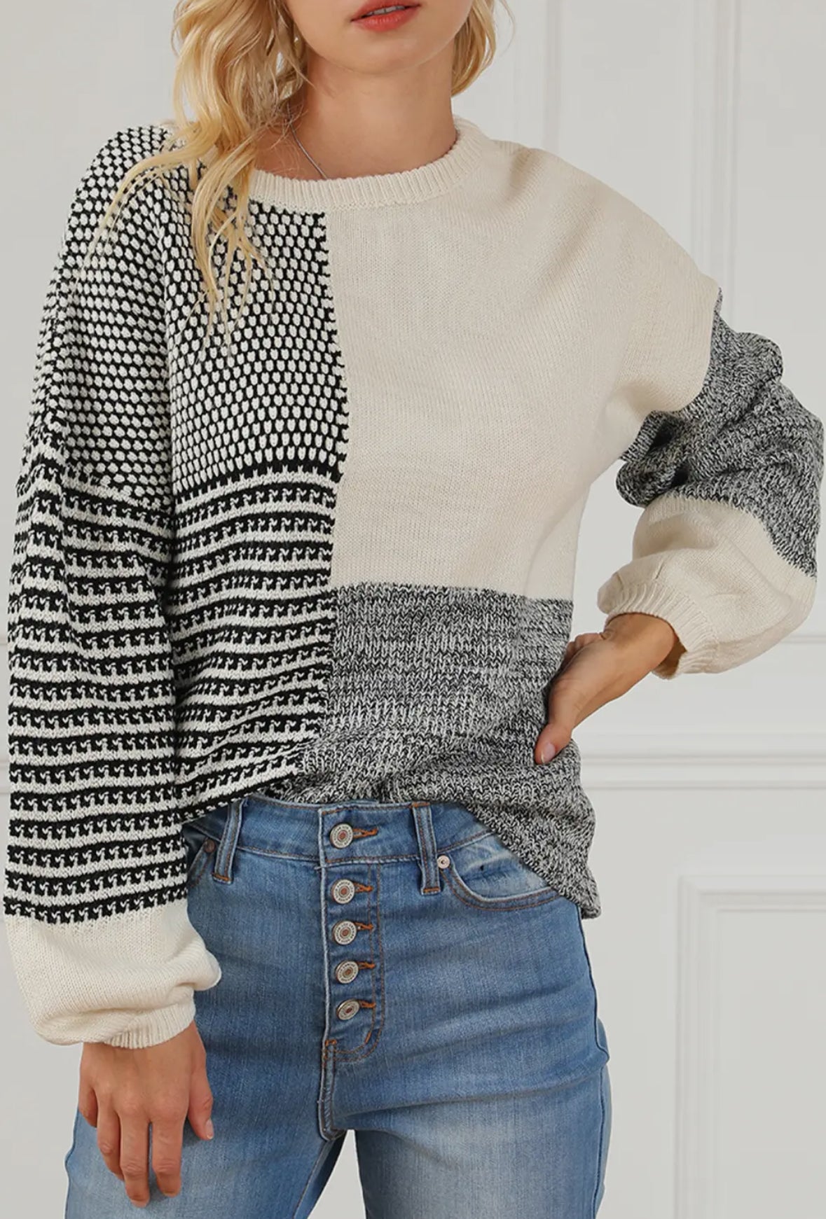 Black Block Sweater