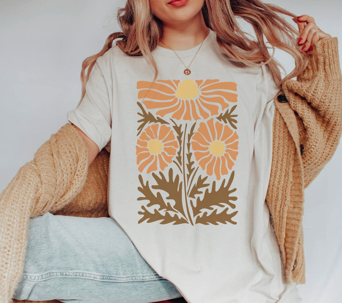 Retro Fall Floral Tee