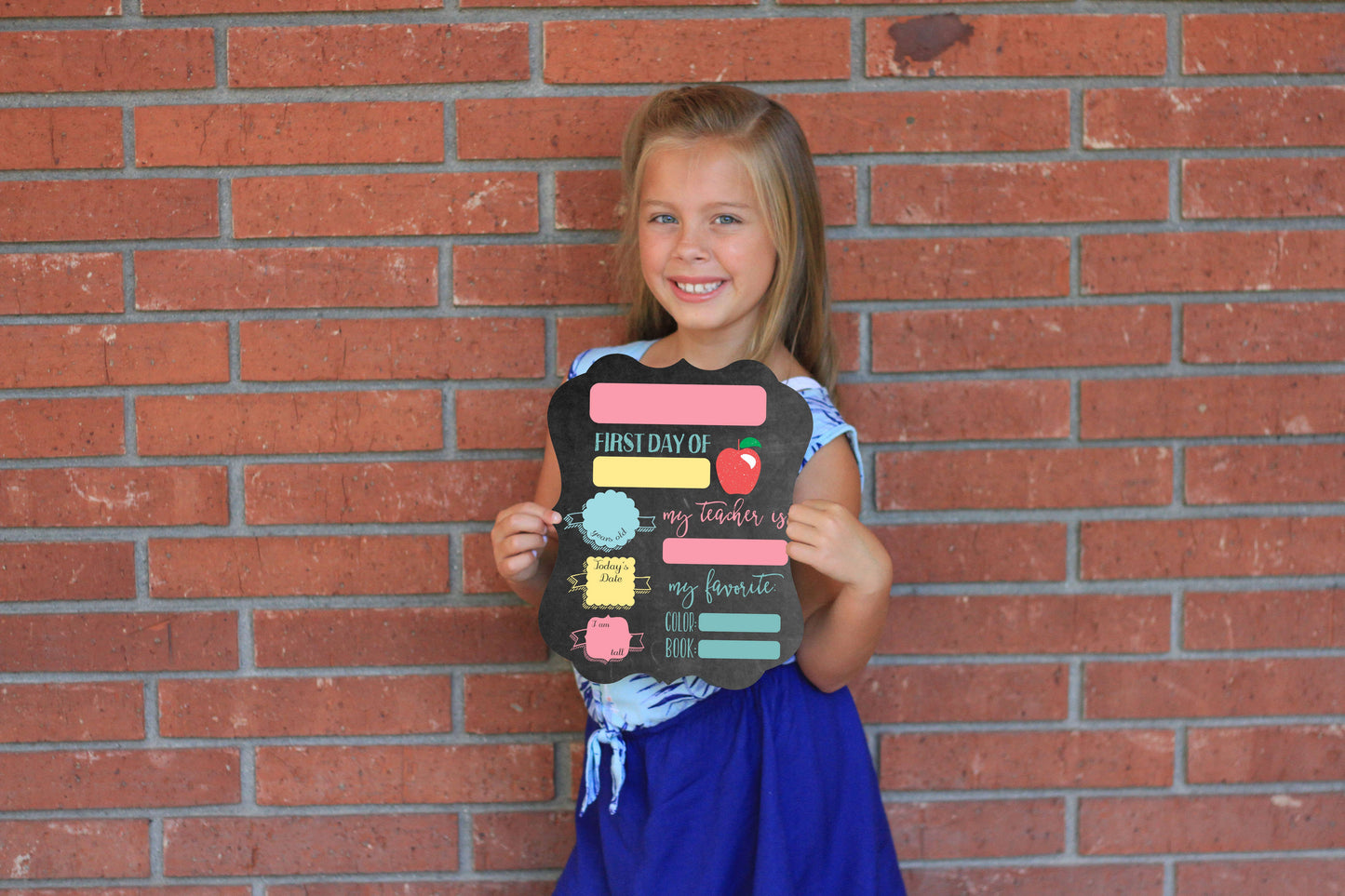 Colorful School Sign