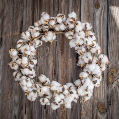 22" Cotton Wreath