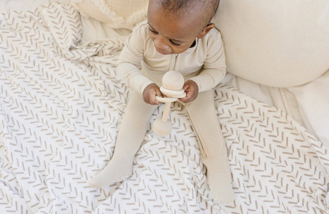 Mocha Arrow Swaddle Blanket