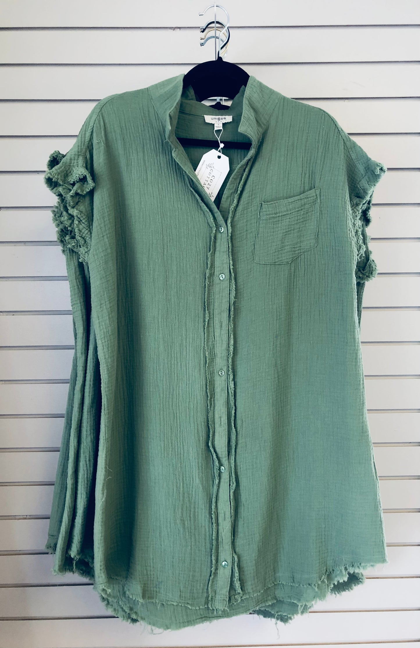 Olive Shirt Dress