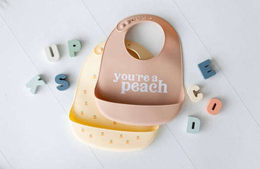 You’re A Peach Bib Set