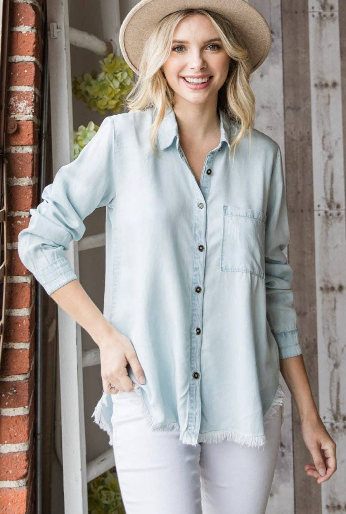 Light Denim Button Up