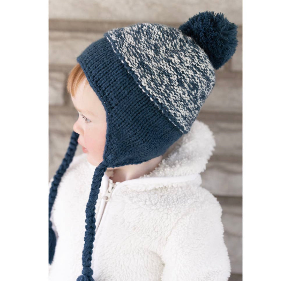 Blue Earflap Beanie