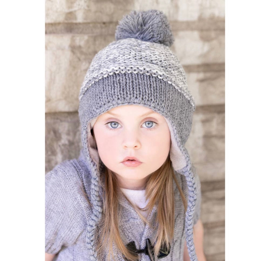 Grey Earflap Beanie