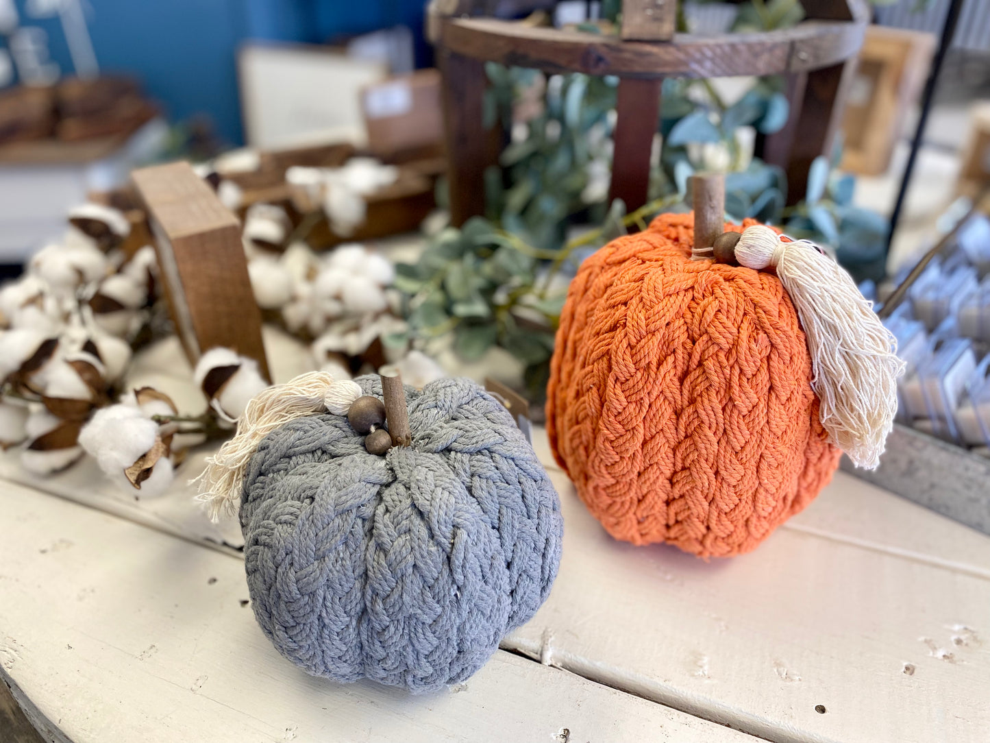 Gray Braided Pumpkin