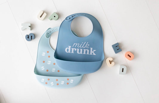 Milk Drunk Bib Set