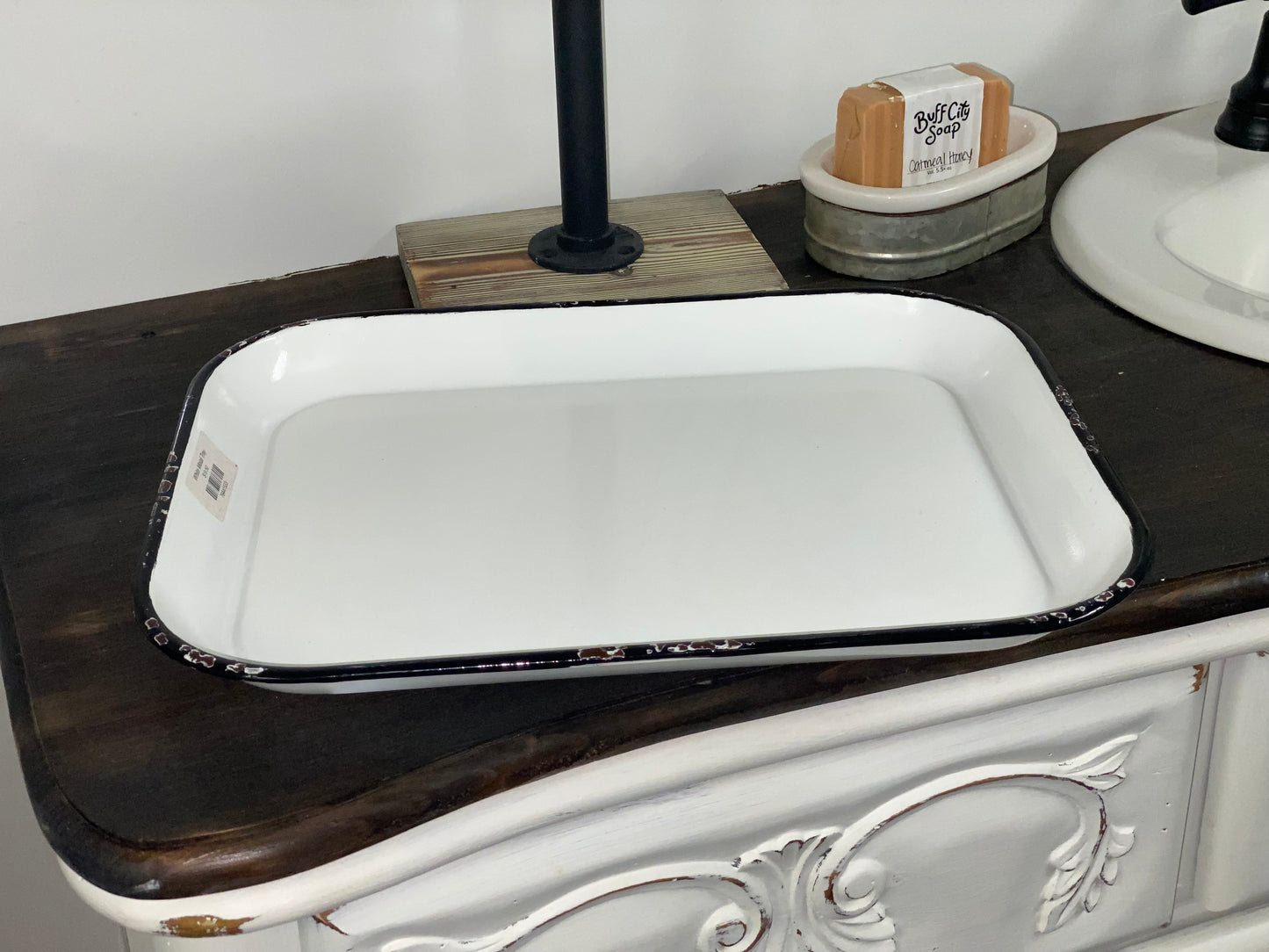 White Metal Tray