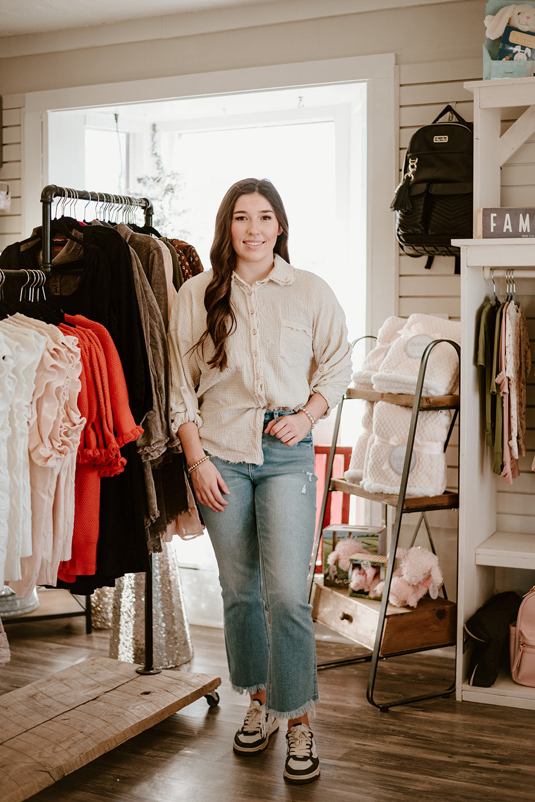 Sand Gauze Button Up Shirt