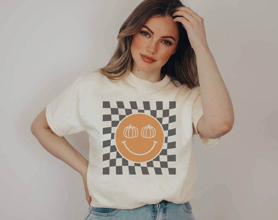 Checker Pumpkin Tee