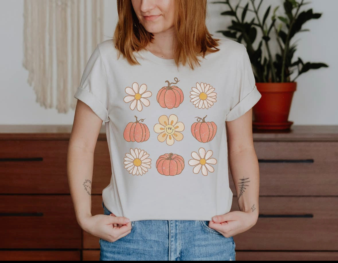 Pumpkins & Flowers Tee