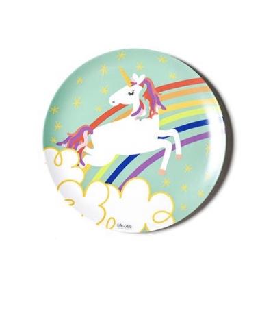 Unicorn Rainbow Melamine Dinner Plate