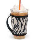 Glitter Zebra Print Koozie