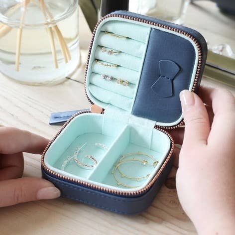 Navy Jewelry Case
