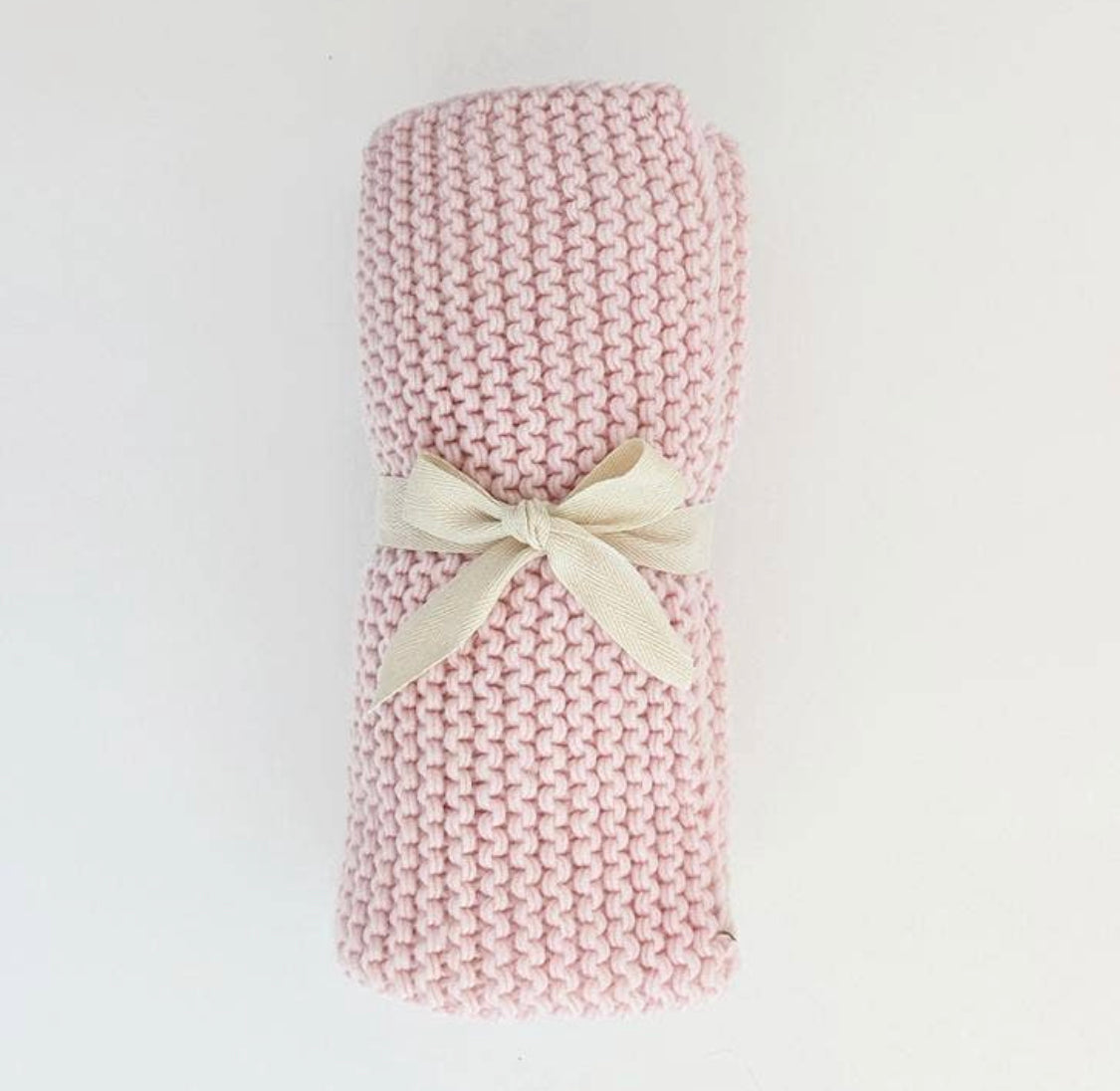 Pink Stitch Knit Blanket
