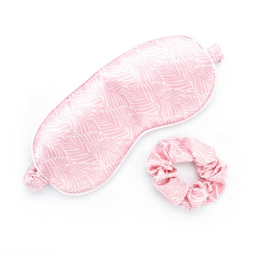 Pink Eye Mask & Scrunchie Set