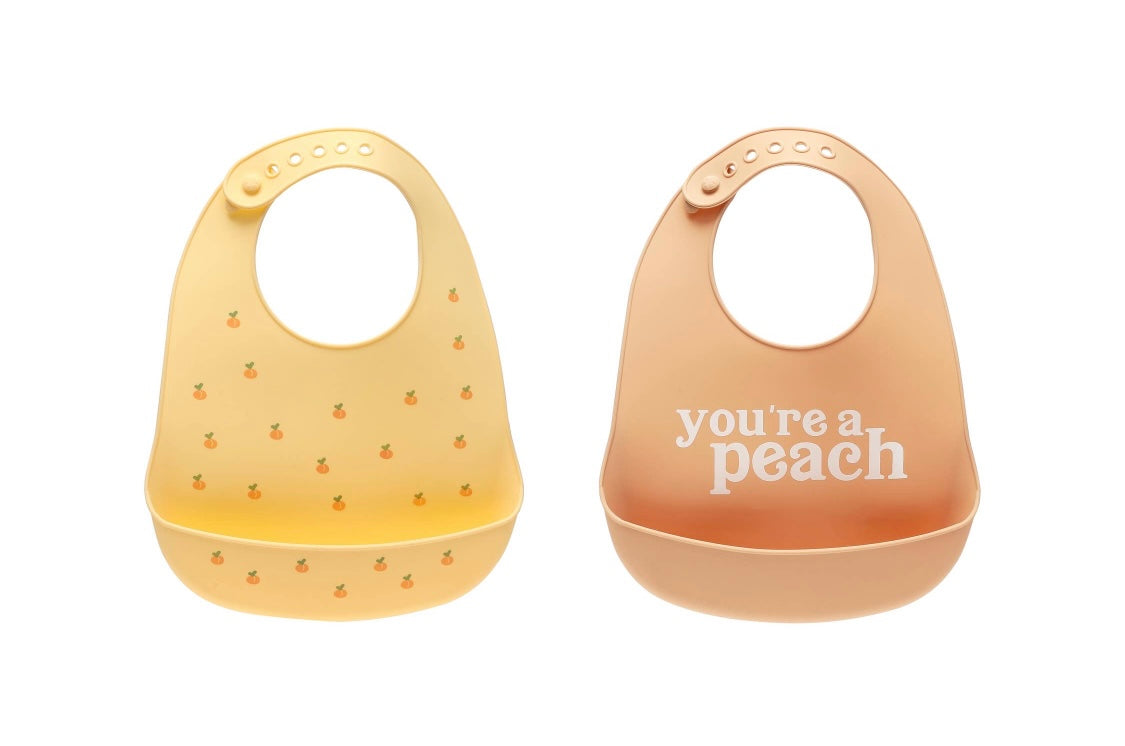 You’re A Peach Bib Set