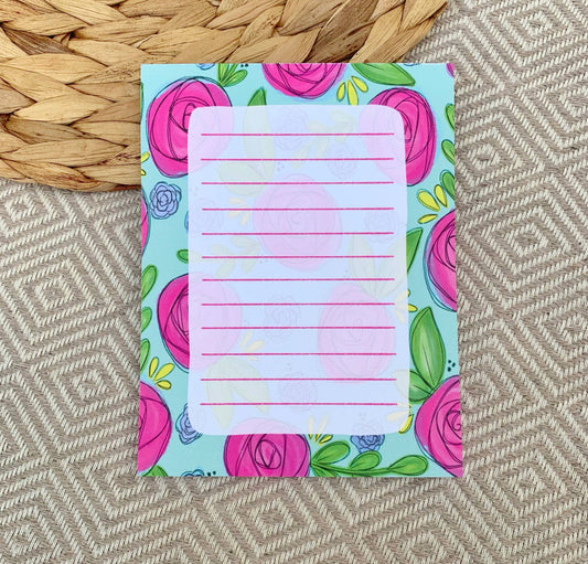 Pink Floral Notepad