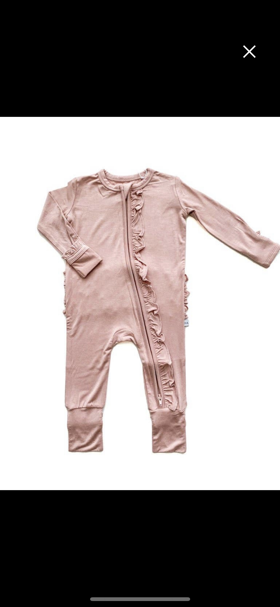 Dusty Pink Ruffle Zipper