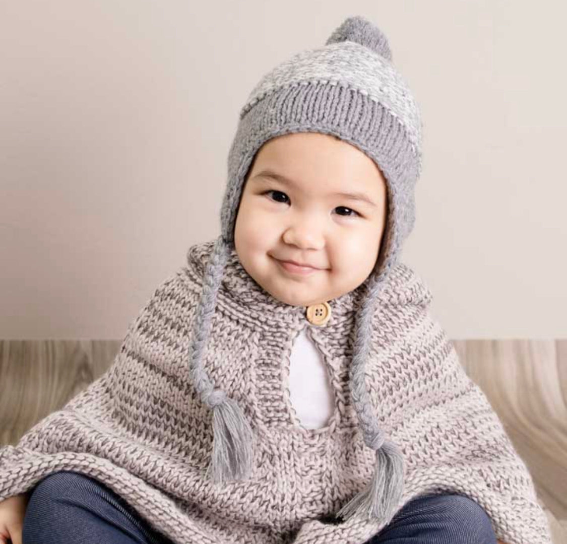 Grey Earflap Beanie