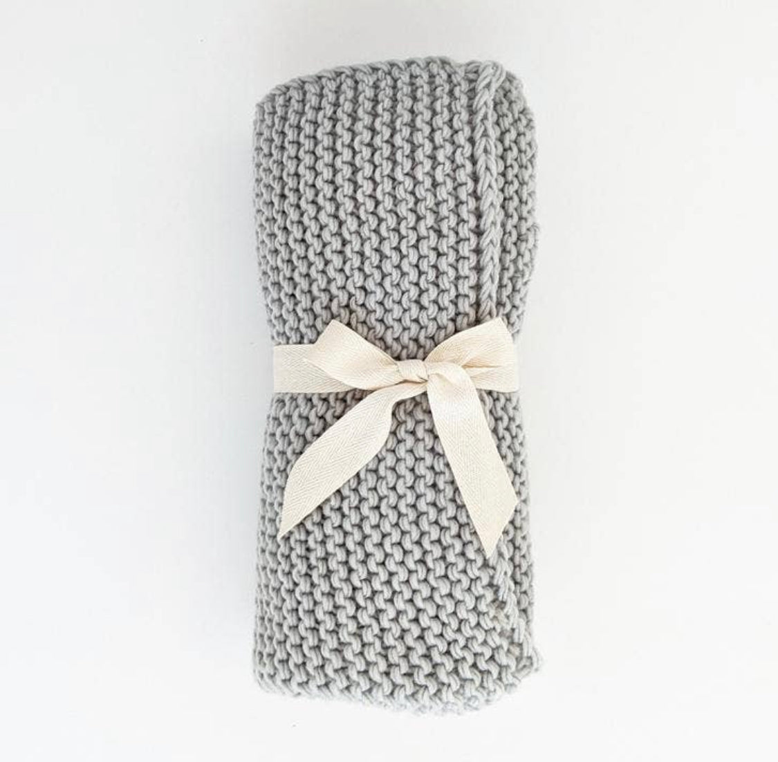Grey Stitch Knit Blanket