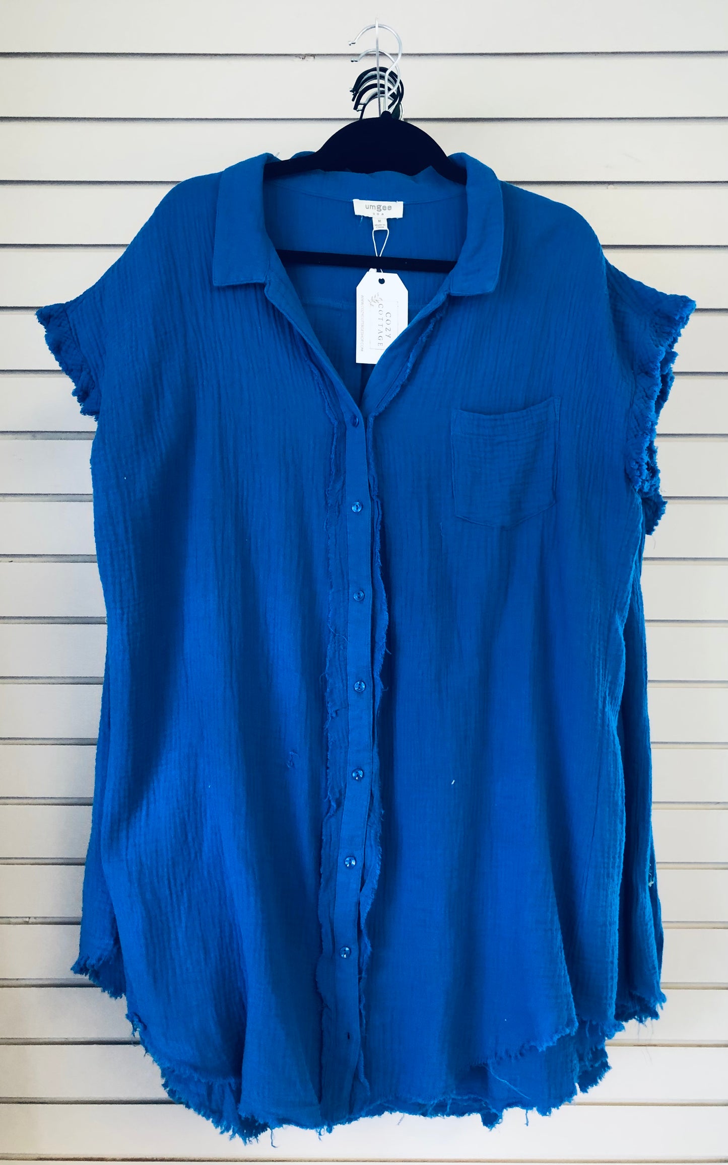 Royal Blue Shirt Dress