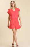 Classy In Coral Romper