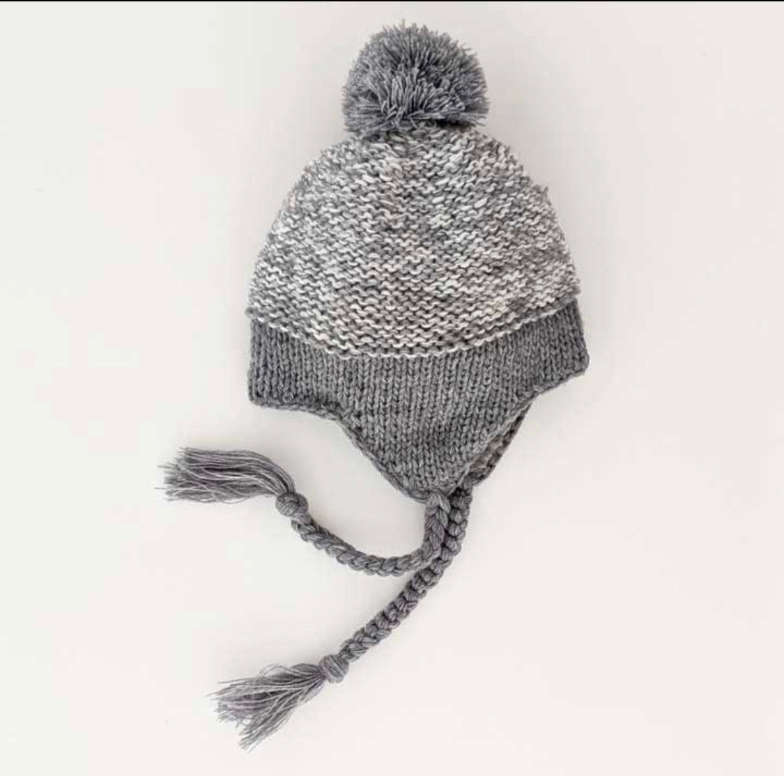 Grey Earflap Beanie