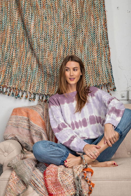 Purple Tie Dye Pullover