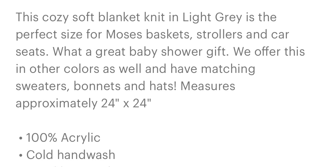Oatmeal Stitch Knit Blanket