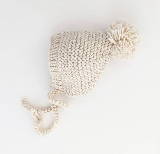 Oatmeal Stitch Knit Bonnet