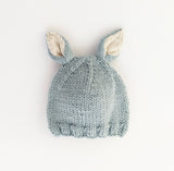 Blue Bunny Ears Knit Beanie