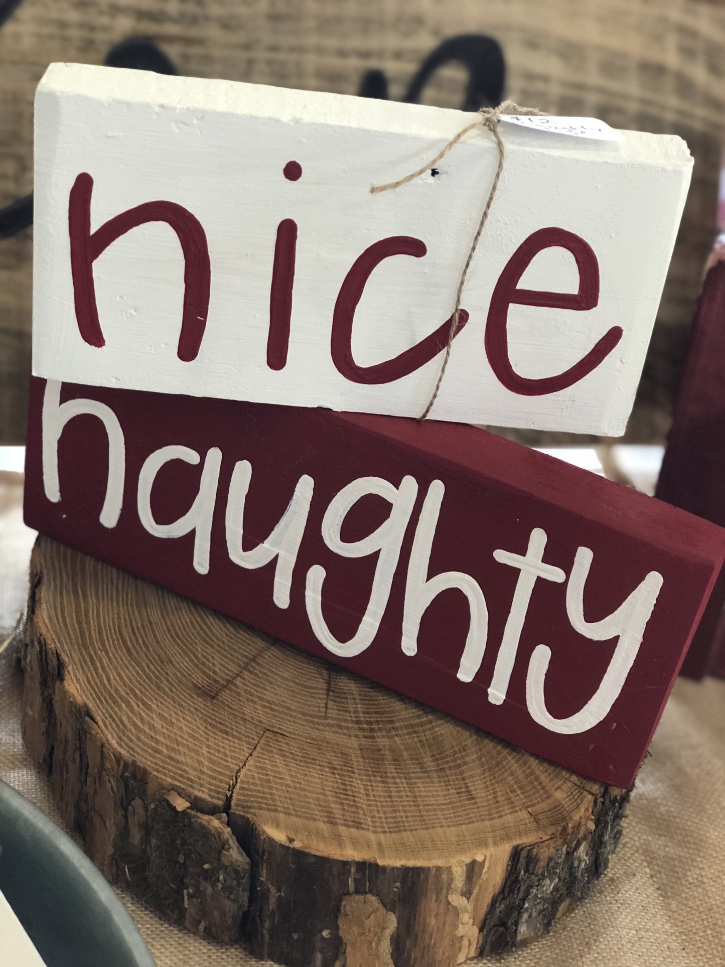 Naughty & Nice Sign Set